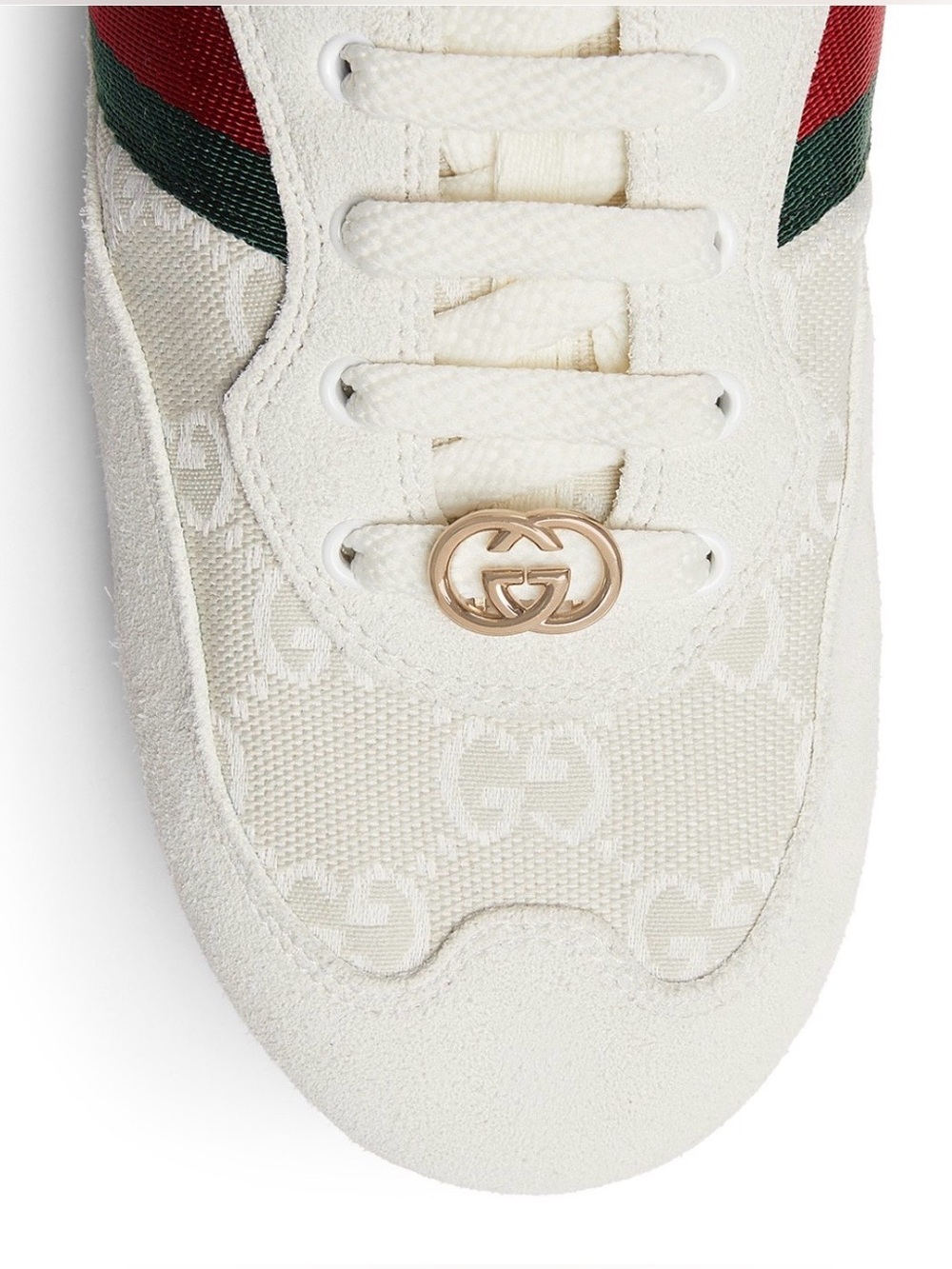 Gucci Women’s Shift Sneakers Off White Suede Size EU 40 - Picture 3 of 11